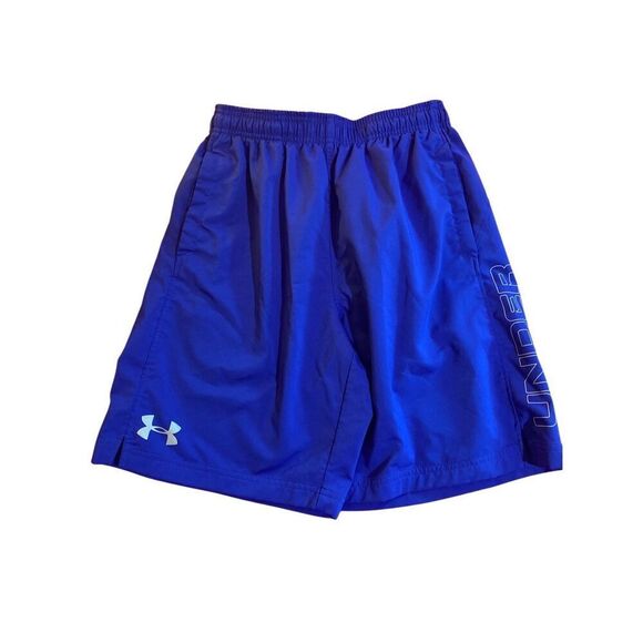Under Armour men’s blue logo running workout gym shorts s/small￼ - Picture 1 of 4